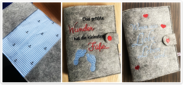 Stickdatei Mutterpässe Filz ITH 18x30 cm