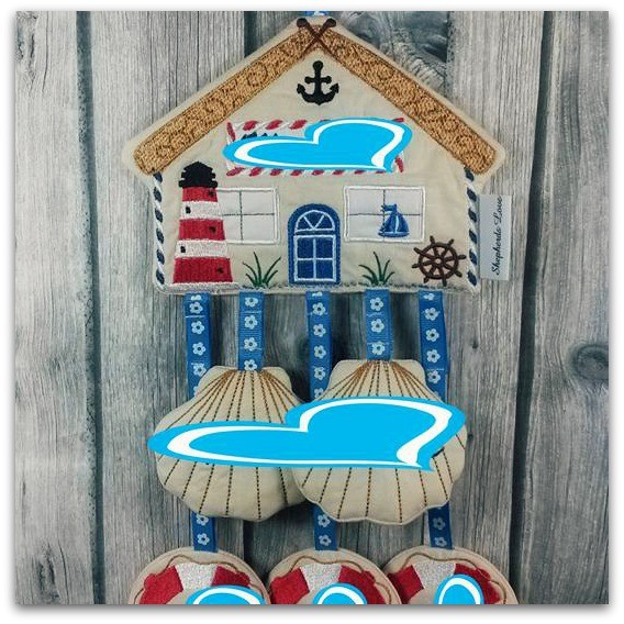 Stickdatei "AHOI" Haustürschild ITH 18x30cm