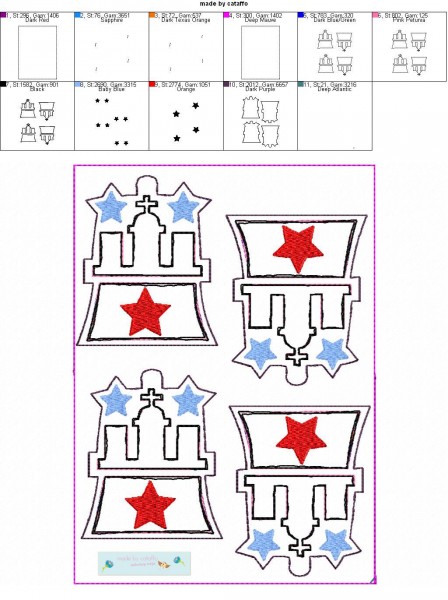 Stickdatei Schlüsselanhänger 6 maritime Designs - SuperSet!