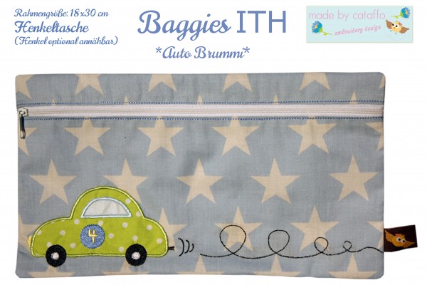 ITH Stickdatei Baggie *Auto* - 18x30 cm