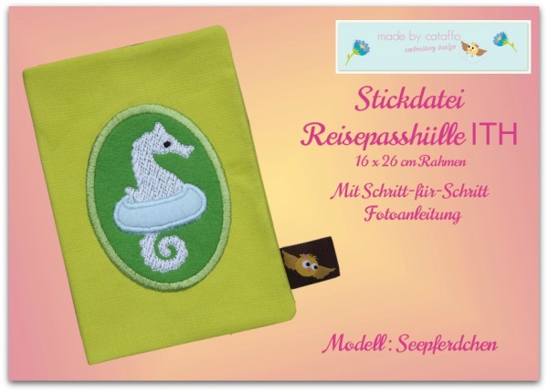 Stickdatei Reisepasshülle ITH - Komplettpaket