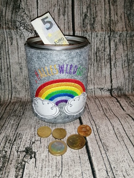 Free embroidery file "Andrà tutto bene" and "Alles wird gut"