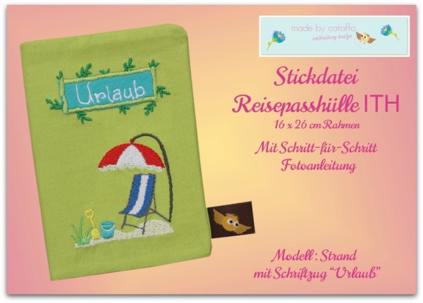 Stickdatei Reisepasshülle ITH - Komplettpaket