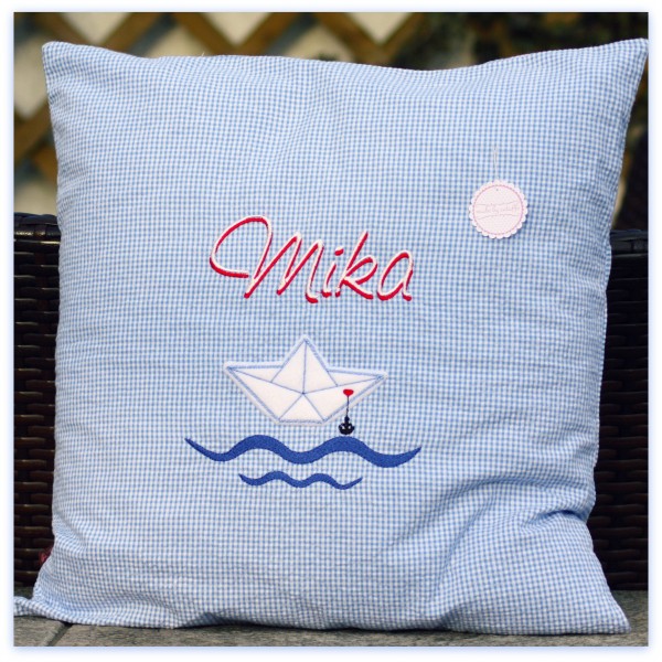 Embroidery design Hamburger Allerlei- Papierschiff 5.1" x 7"