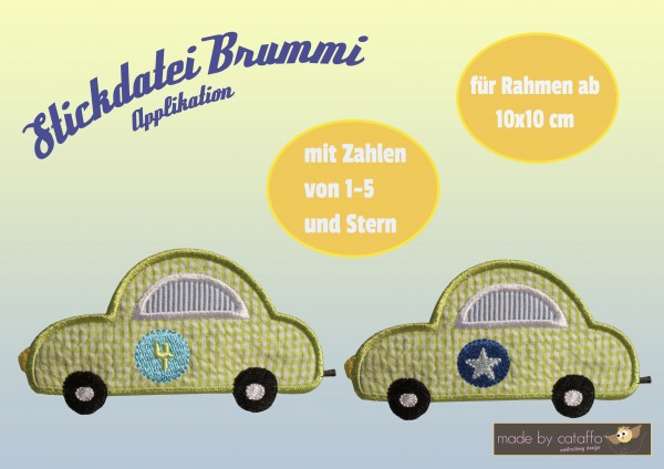 Stickdatei Brummi 10x10 cm