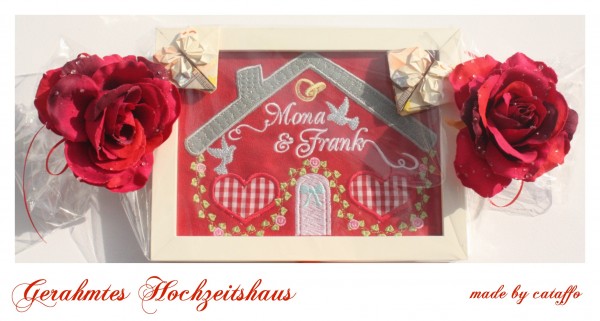Stickdatei "Hochzeitshaus" Haustürschild ITH 13x18cm