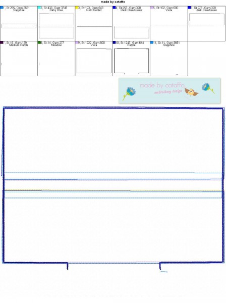 Stickdatei Feuchttücher *Blanko* - 18x30 cm