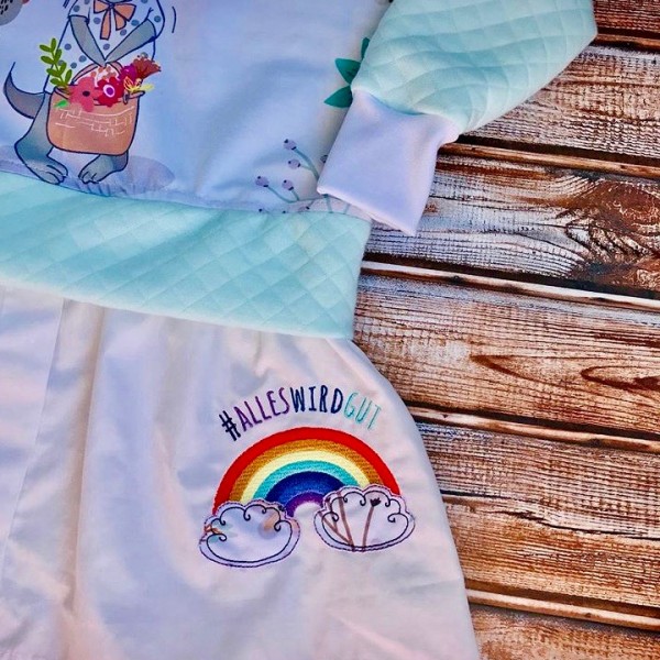 Free embroidery file "Andrà tutto bene" and "Alles wird gut"