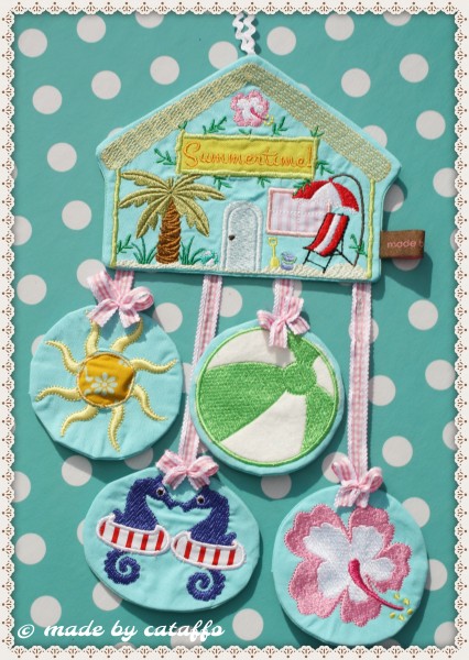 Stickdatei "Südseehaus" Haustürschild ITH 13x18cm