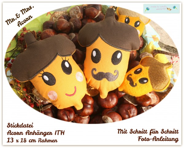 Stickdatei "Eichelanhänger" ITH 13x18cm