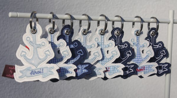 Stickdatei Schlüsselanhänger Anker