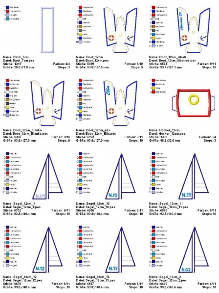 Boat 3D *size S* 5.1x7.1" frame