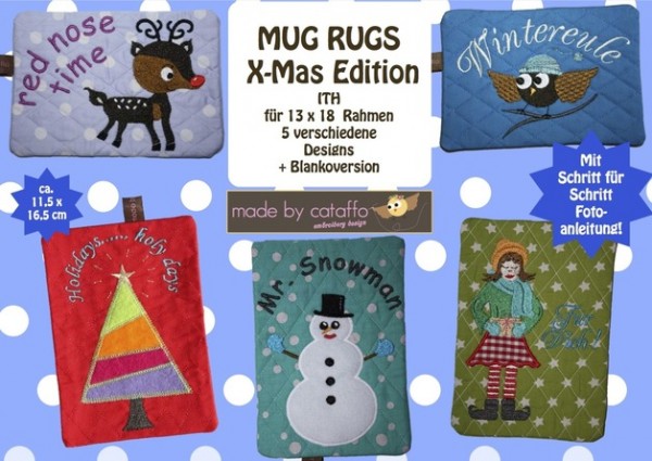 Embroidery design for Weihnachts-Mug Rugs ITH