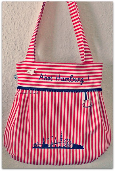 Stickdatei Hamburger Allerlei- Skyline Hamburg 10x10cm