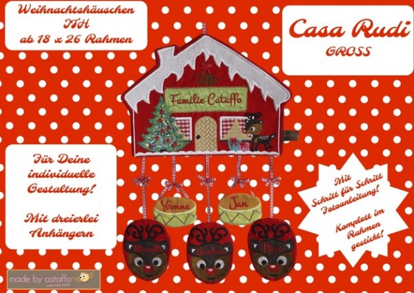 Stickdatei "Casa Rudi" Haustürschild ITH 18x26cm