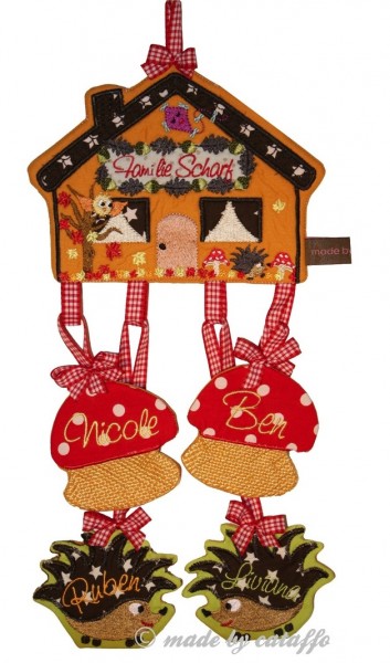 Stickdatei "Herbstzauber" Haustürschild ITH 13x18cm