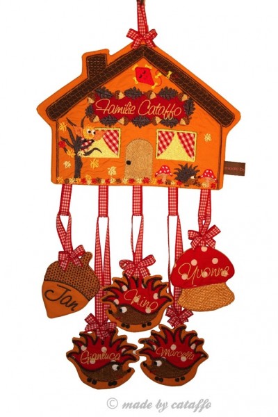 Stickdatei "Herbstzauber" Haustürschild ITH 18x30cm