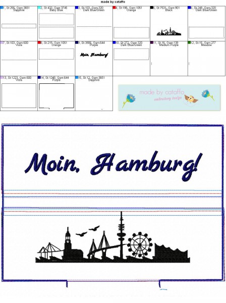 Stickdatei Feuchttücher *Skyline* - 18x30 cm