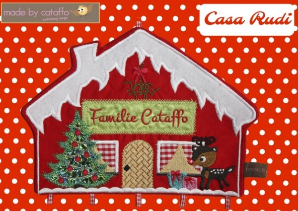 Stickdatei "Casa Rudi" Hausschild ITH 13x18 cm