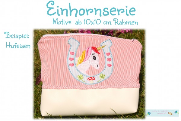Einhornserie Stickdatei Motive 10x10 cm