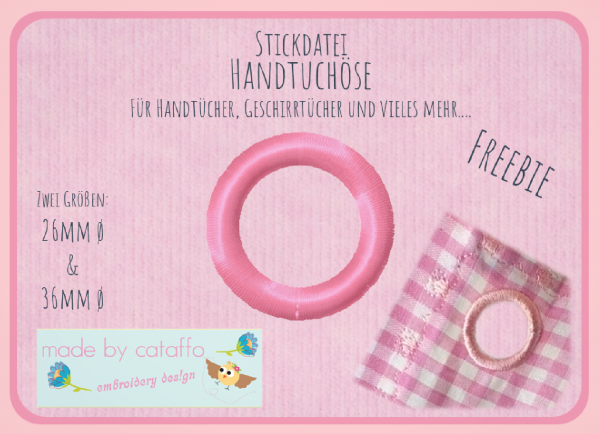 Freebie Stickdatei Handtuchöse