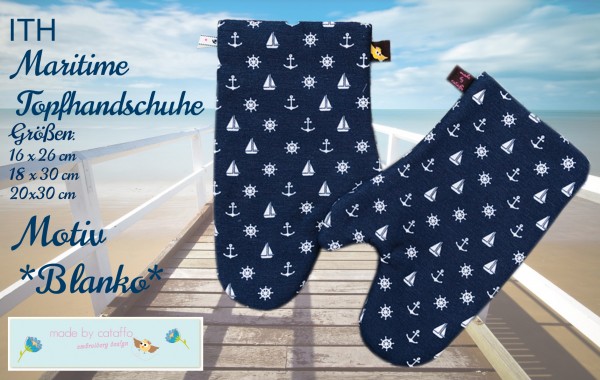 Embroidery design maritime Kitchen gloves ITH for 6.2x10.2" hoops and bigger