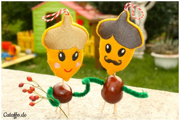 Freebie Stickdatei Eichel ITH 10x10 cm