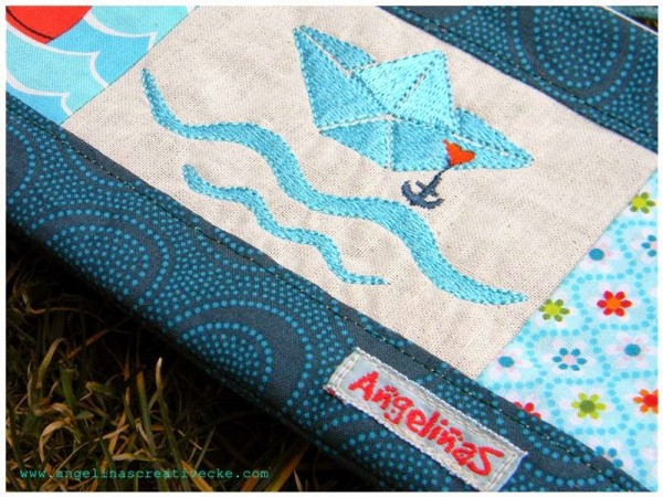 Stickdatei Hamburger Allerlei- Papierschiff 10x10cm