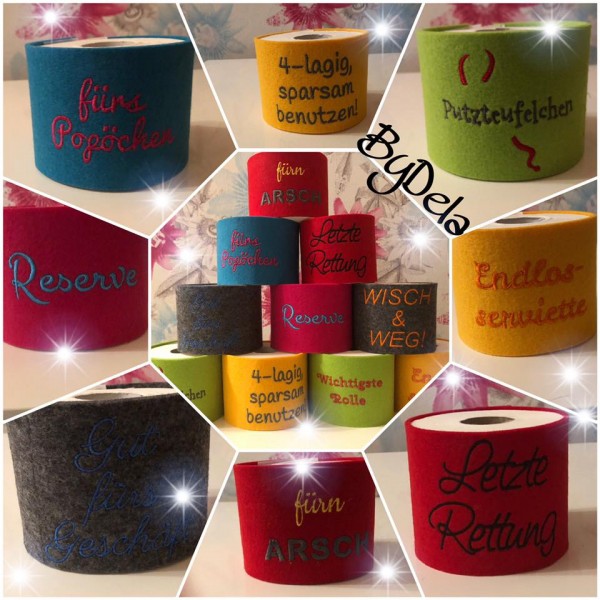 Klorollensprüche - Stickdatei 10x10 cm