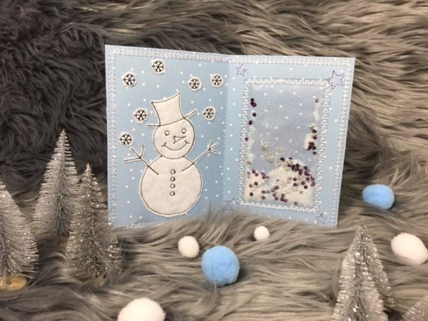 Embroidery design X-mas Paper Card 5x7"