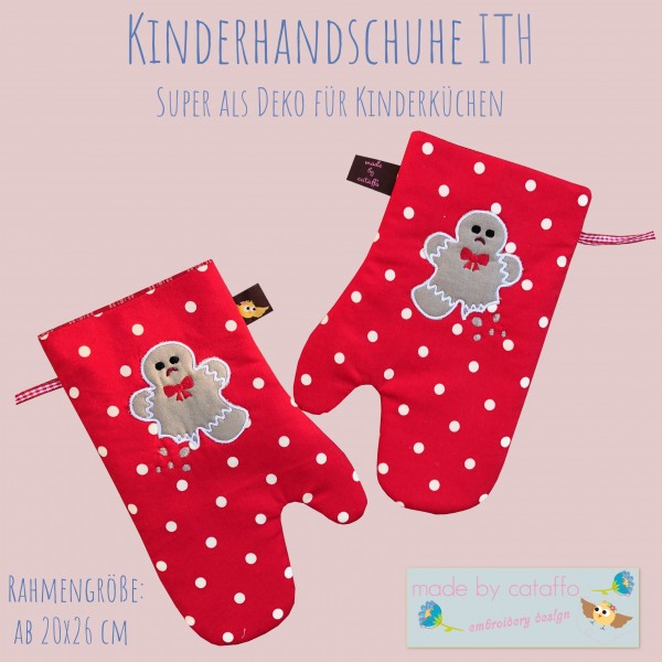 Stickdatei Kinder-Küchenhandschuhe ITH für 16x26 Rahmen