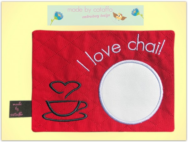 Stickdatei Mug Rugs mit Wendeöffnung 13x18 cm Rahmen ITH