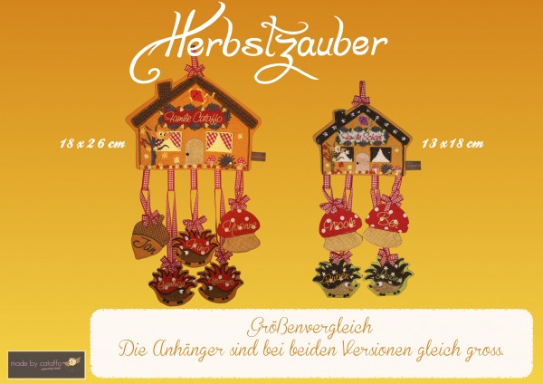 Stickdatei "Herbstzauber" Haustürschild ITH 13x18cm