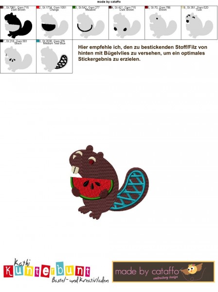 Stickdatei Forest Picnic ab 10x10cm - Rahmen