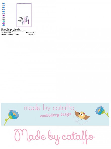 Stickdatei Mutterpässe Filz ITH 18x30 cm