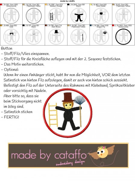 Stickdatei Glücksdatei Hausschild 13x18 cm