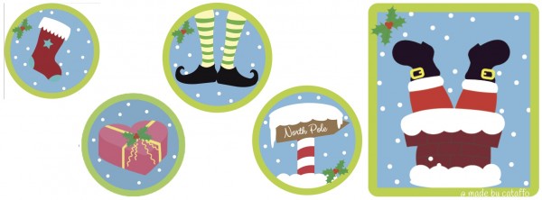 Stickdatei "Plumpsing Santa" Hausschild 13X18cm *SUPERSET*