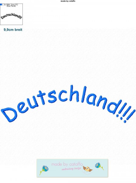 Stickdatei für Flaggen Buttons - Trikot Pimper -Deutschlandherz