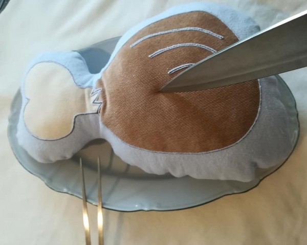 Stickdatei Negativ-Applikation "Keule" ab 10 x 10 cm