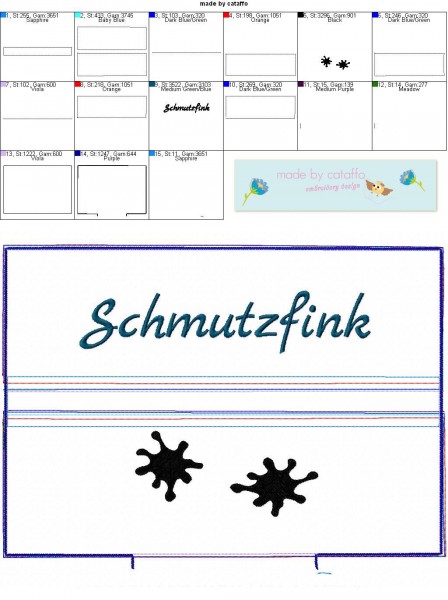 Stickdatei Feuchttücher *Schmutzfink* - 18x30 cm