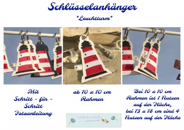 Stickdatei Schlüsselanhänger 6 maritime Designs - SuperSet!