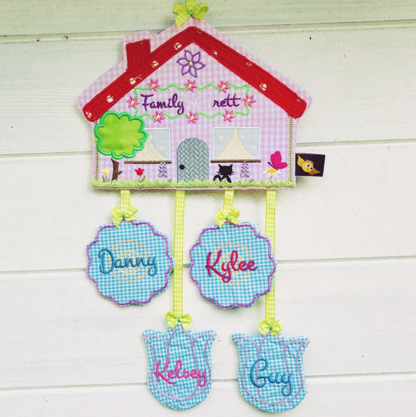 Stickdatei "Primavera" Haustürschild ITH 13x18cm