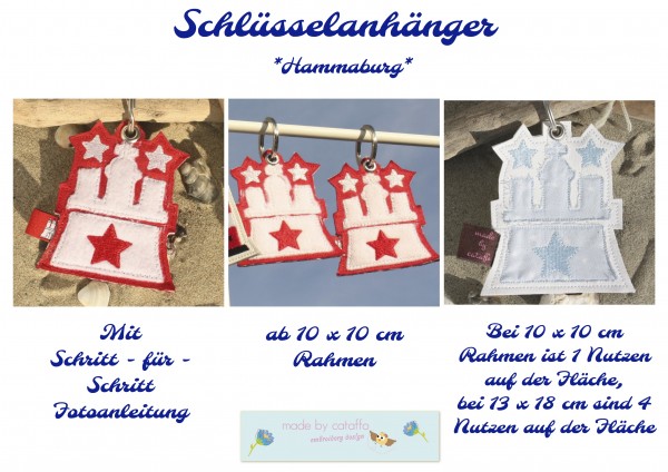 Stickdatei Schlüsselanhänger Hammaburg