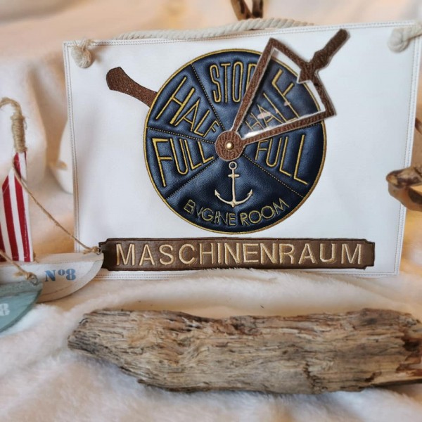 "Maritime Türschilder" ITH Stickdatei 13x18 cm