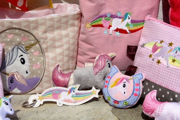 Einhornserie Stickdatei Motive 13x18 cm