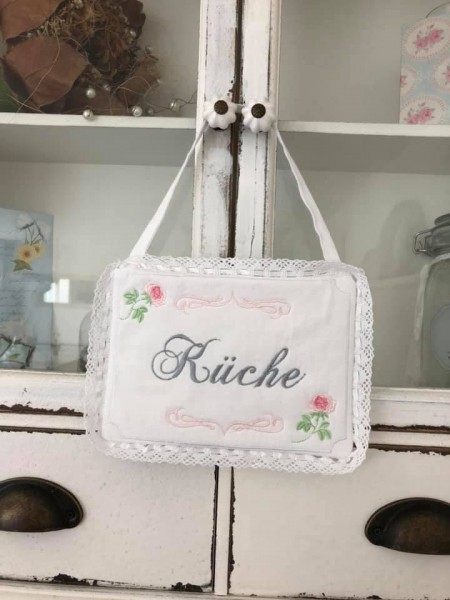 "Shabby Türschilder" ITH Stickdatei 13x18 cm