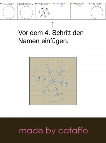 Stickdatei "Schneeflöckchen" Hausschild ITH 16x26cm Winterhaus