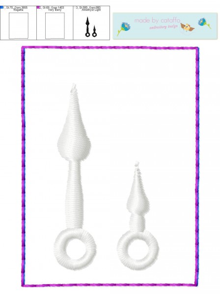 Cuckoo Clock Embroidery design Kuckucksuhr for Rahmen ab 7" x 10.2"