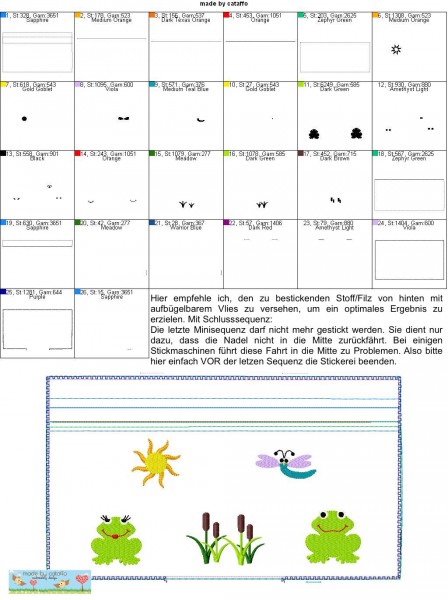 ITH Stickdatei Baggie *Frogworld* - 18x30 cm