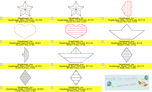 Embroidery design "Complete Set" ITH for 4 x 4 " hoop